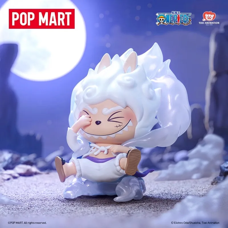 

Совместная слепая коробка Luffy Labubu One Piece от Pop Mart, коллекционная фигурка аниме премиум-класса, идеальный подарок для любителей аниме