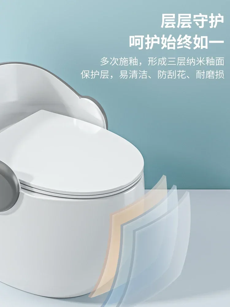 Household egg-shaped concept toilet black small siphon ceramic odor-resistant gray personality creative toilet