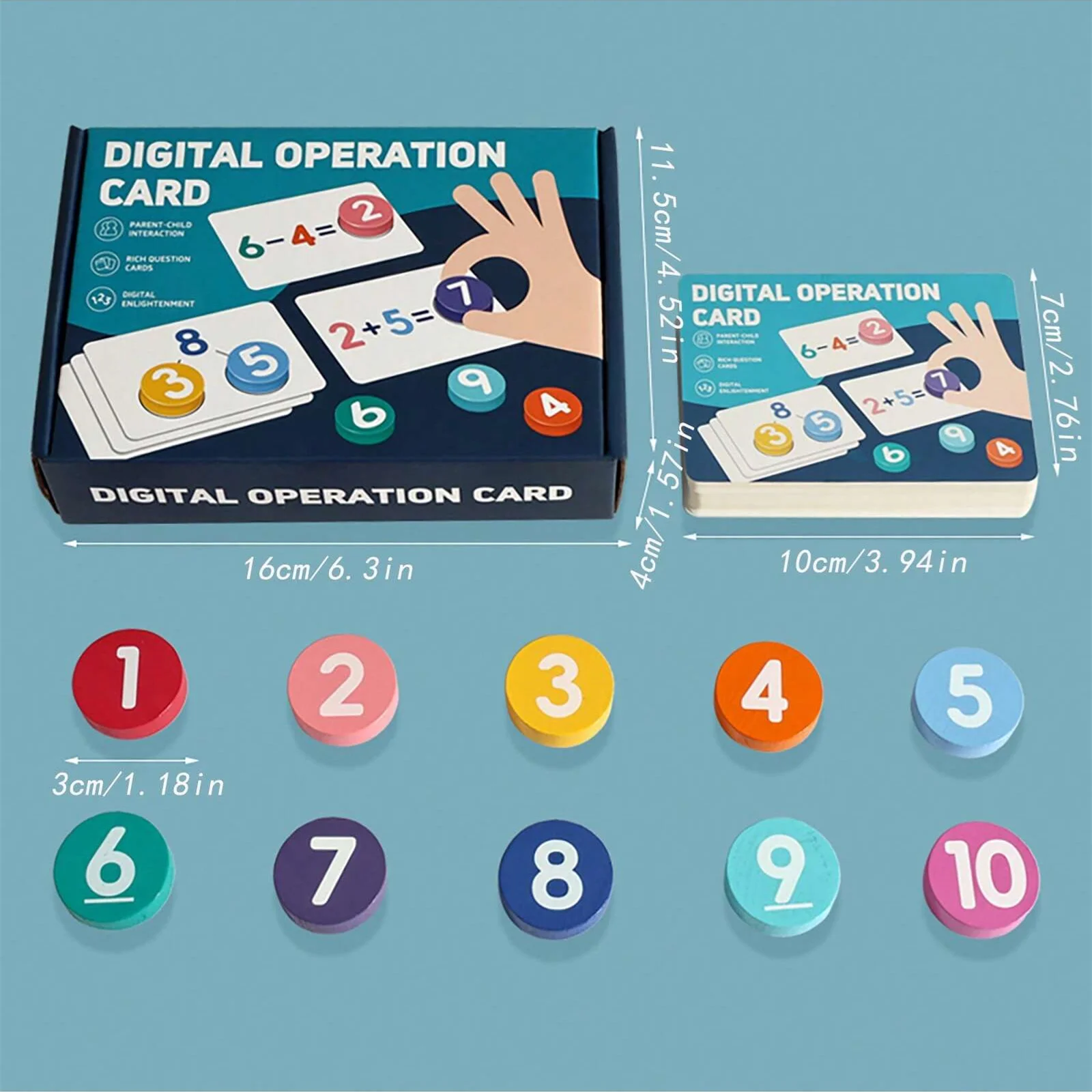 Number Recognition, Counting & Early Arithmetic Games for Toddlers  Addition and Subtraction Cards Math Learning Toys for Kids