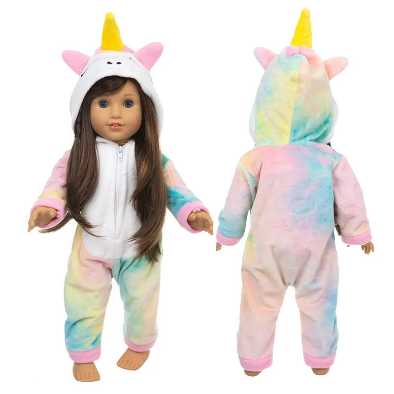 Pijamas de animales para muñeca de Niña Americana, ropa y accesorios de muñeca de nuestra generación, 18 pulgadas, 45cm, nuevo