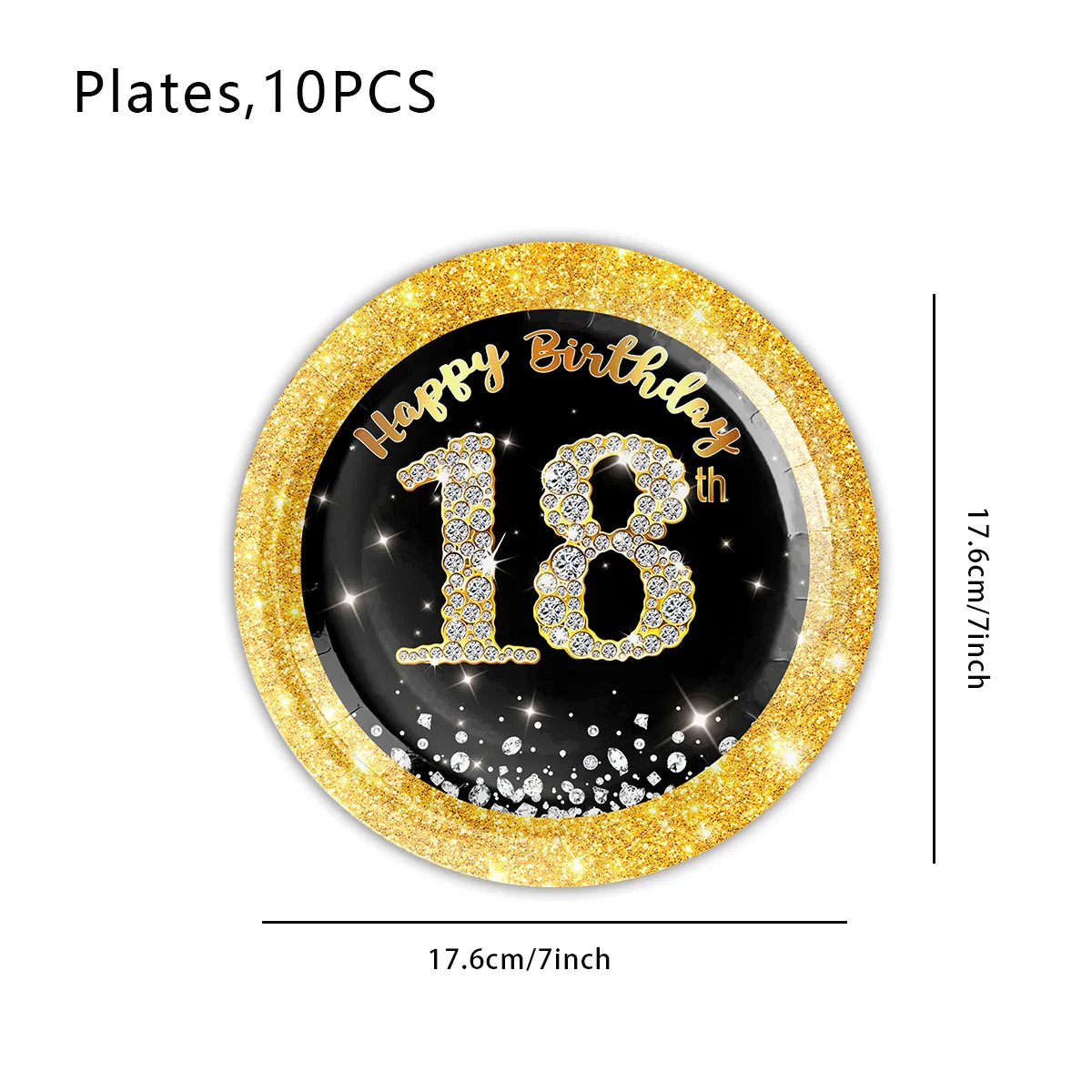 18th Birthday Black Gold Party Decorations Black Gold Balloons Banner Plates Napkins Cups Tablecloth Birthday Party Supplies Boy