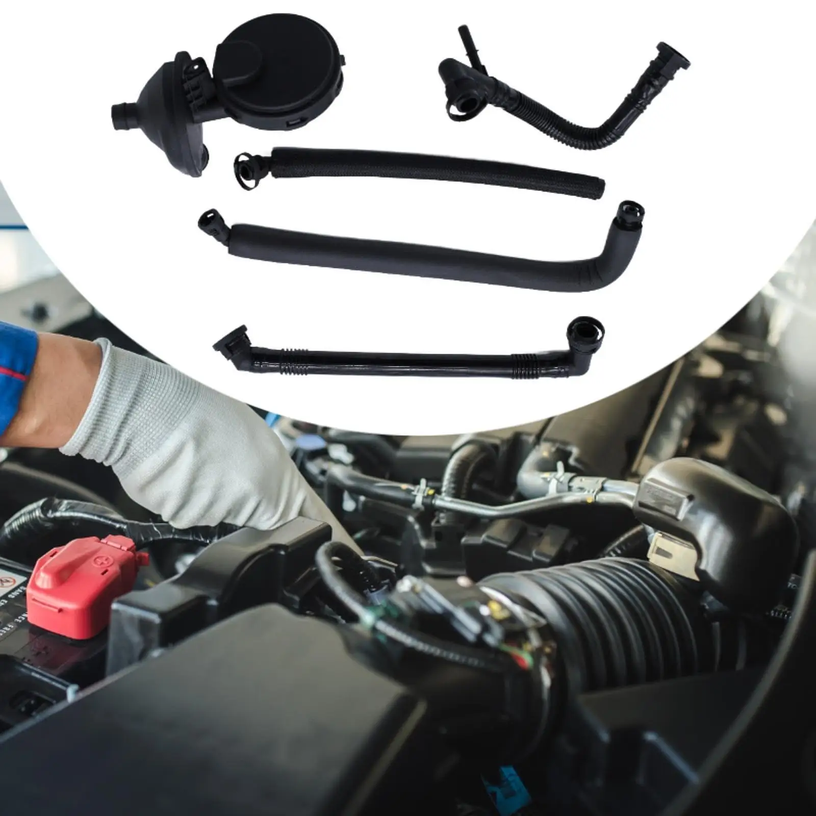 

5x Pcv Crankcase Vent Valve Breather Hose Kit 11617504535 for BMW 323i