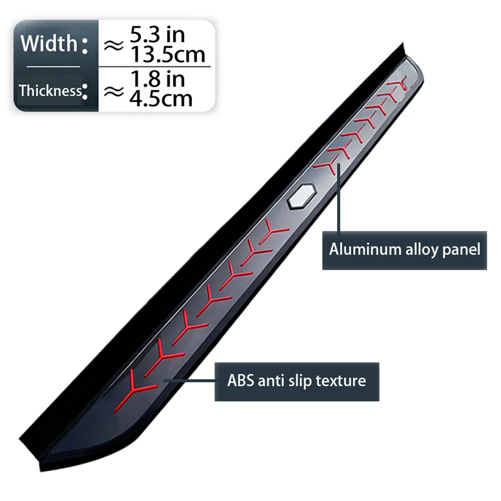 2 uds apto para Toyota Sienna XL40 2021-2025 estribos laterales barra Nerf de aluminio (con soportes)