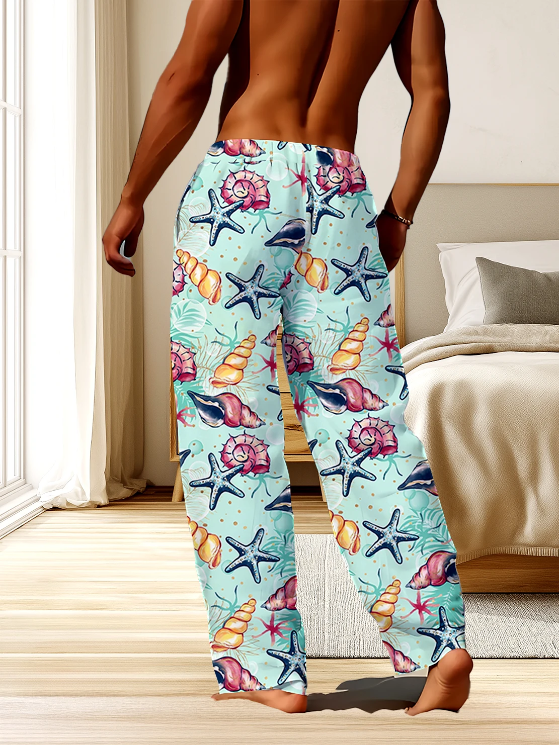 Lange Straßenhose für Herren mit 3D-Digitaldruck, locker und bequem, ohne Verblassen, schnell trocknende Freizeithose für Frühling und Herbst.