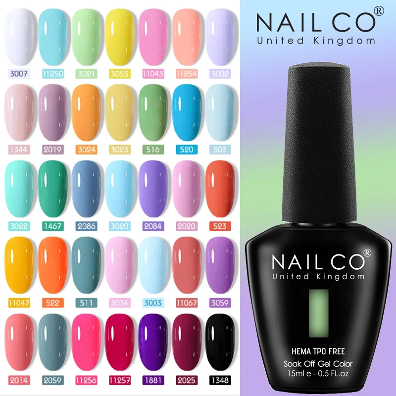 NAILCO Hema TPO Free Nail Polish Vernis Semi Permanent UV Varnish Gel Polish Nails Art Manicure Design Nail Stuff  Nude Glue Gel