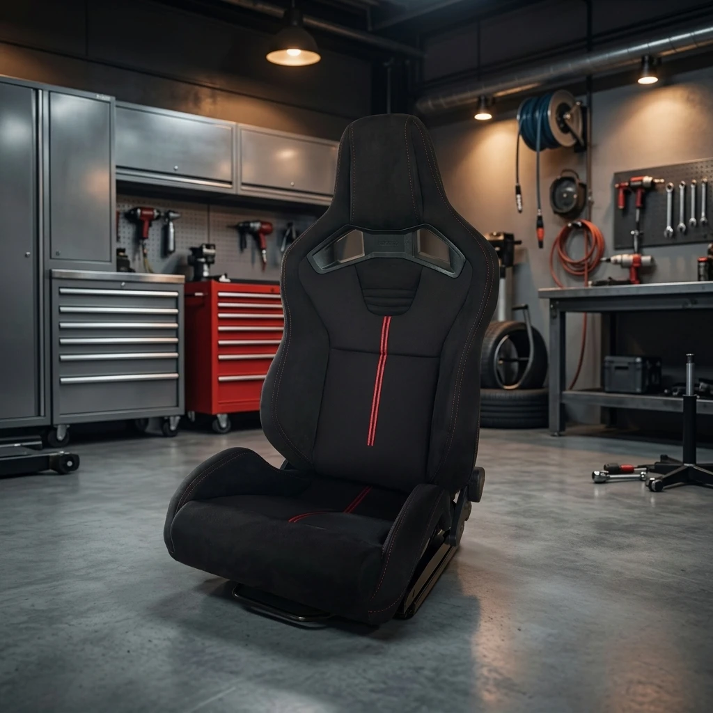 1039RTF Racing Bucket Seats Universal Adjustable Recline Sport Car Seats With Dual Lock Rails Racing Seat