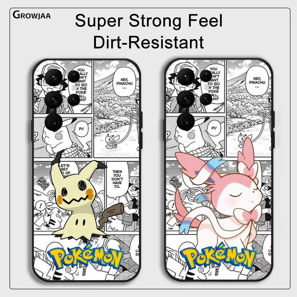 

Mimikyu Cute Sylveon Phone Case For Samsung Galaxy S25 S24 S22 S23 Ultra S21 S20 Plus 5G Protective Silicone Funda