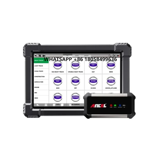 2023 ANCEL X7 HD Heavy Duty Truck Truck Scanner Full System X7hd 12V 24V Oil DPF Regen ECU Reset Battery OBD2 Diagnostic Tool