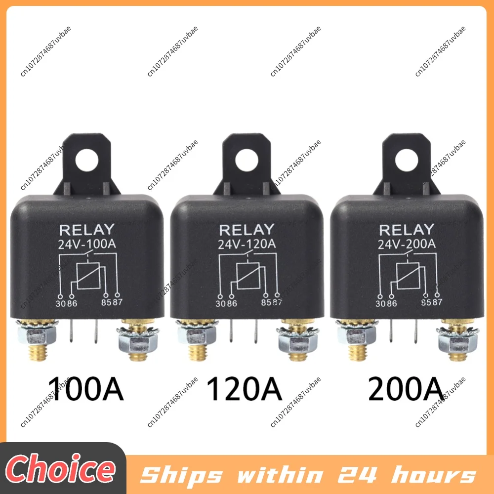 24V 100A/120A/200A Heavy Current Start Relay Continuous Type Automotive Modular Relay Car Truck Motor Relay 4 Pin Car Relay
