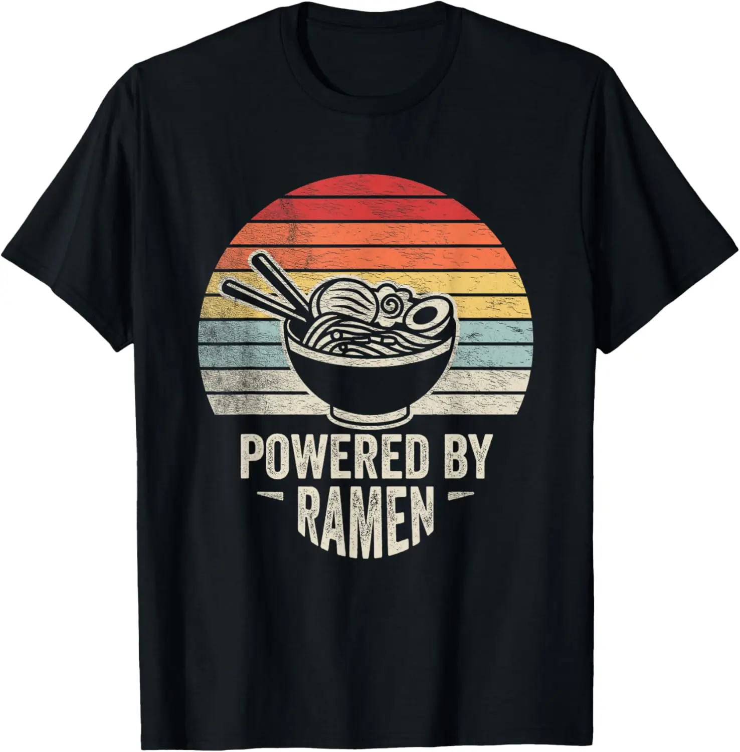 

Ретро-винтажная подарочная футболка Powered By Ramen Ramen Lover