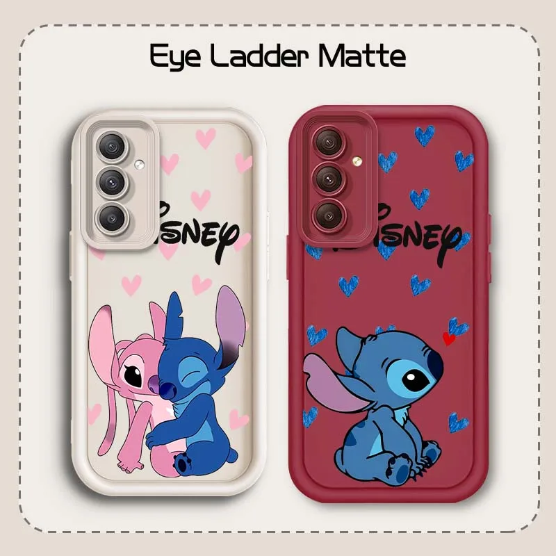 

Stitch Couple Disneys For Samsung A73 A72 A56 A55 A54 A53 A35 A32 A25 A24 A23 A21s A14 A05 5G Eye Ladder Phone Case
