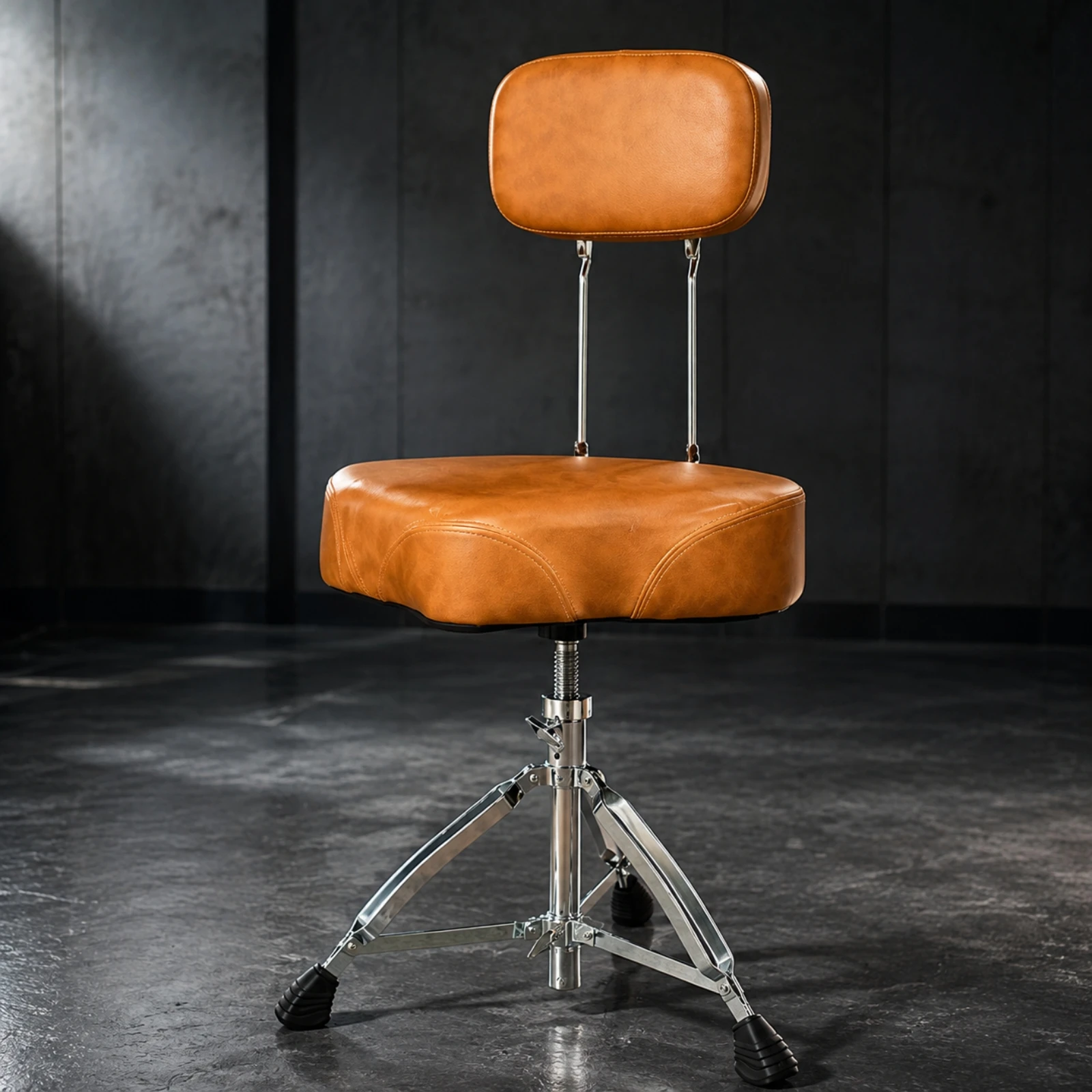Drum Throne with Backrest Comfortable Saddle Drum Throne Drumming Chair Supportive Sturdy for Drummers, Home Studio