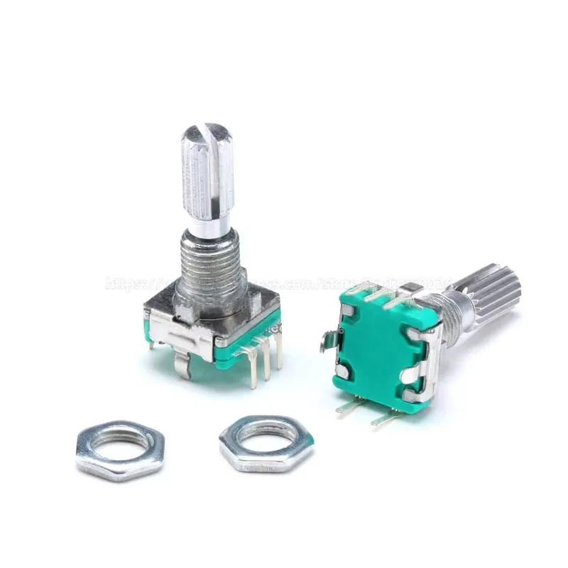 5PCS EC11 20 Position 360 Degree Rotary Encoder Digital potentiometer 5Pin 15/20MM With A Built In Push Button Switch knob cap