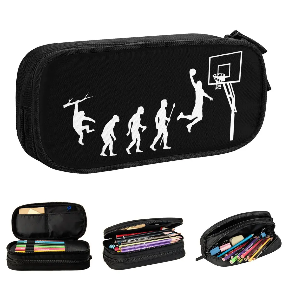 Basketball Evolution Pencil Case Slam Dunk Hanamichi Sport Manga Pencilcases Pen Large Storage Bag School Supplies Stationery