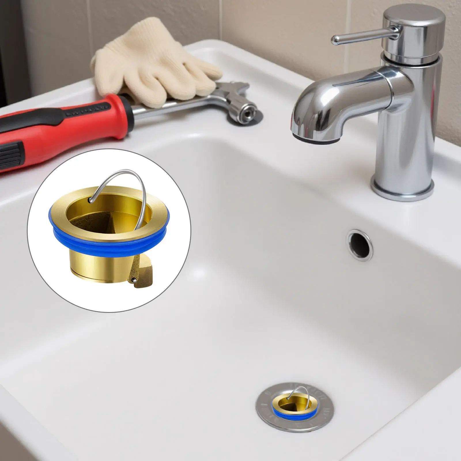 Floor Drain Odor Proof Core Resistant Sewer Backflow Preventer Shower Drain Plug Convenient Household Replacement