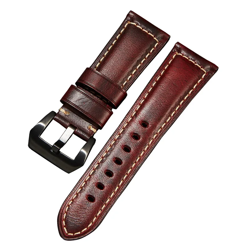 Watchband High quality Italian vintage oil wax leather strap for men Peina Panghai 20 24 26 22mm watch strap UTHAI Z121
