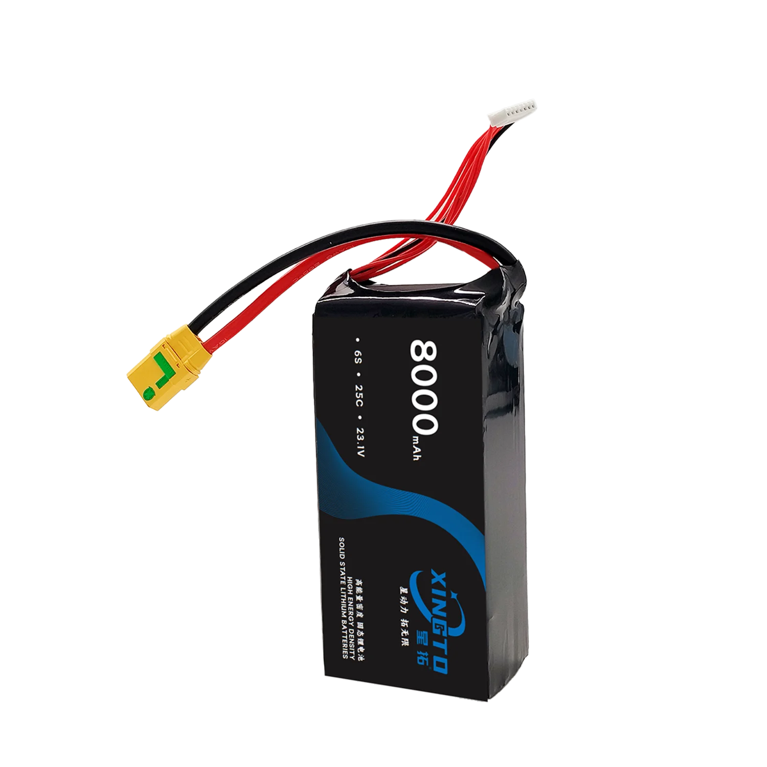 

Производитель аккумуляторов Xingto Твердотельный литиевый аккумулятор 6s 8000 мАч 23,1 В 25c для дронов и БПЛА