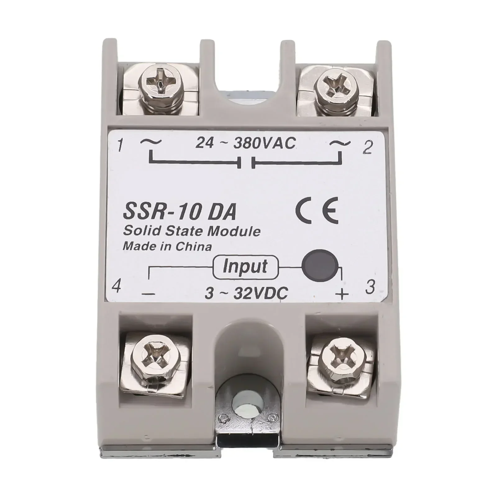 

SSR10DA Singlephase Solid State Relay 10A DC to AC Relay 332V Control Voltage 24380V Output for Industrial Use