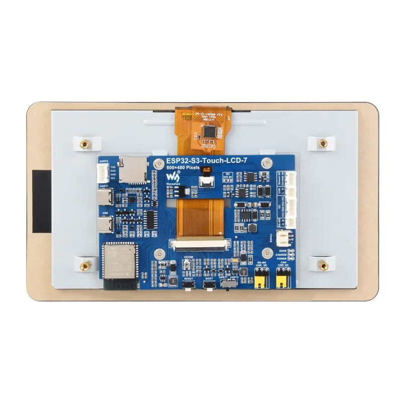 Placa de desarrollo de pantalla táctil de 7 pulgadas, procesador de doble núcleo Xtensa LX7 de 800x480, 8M, Flash, WiFi, BT5, para GUI, LVGL, HMI, ESP32, ESP32-S3