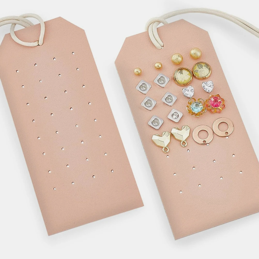 

4Pcs Double-Sided PU Jewelry Display Stand Earring Organizer Portable Holder for Studs Earring Cards Jewelry Card