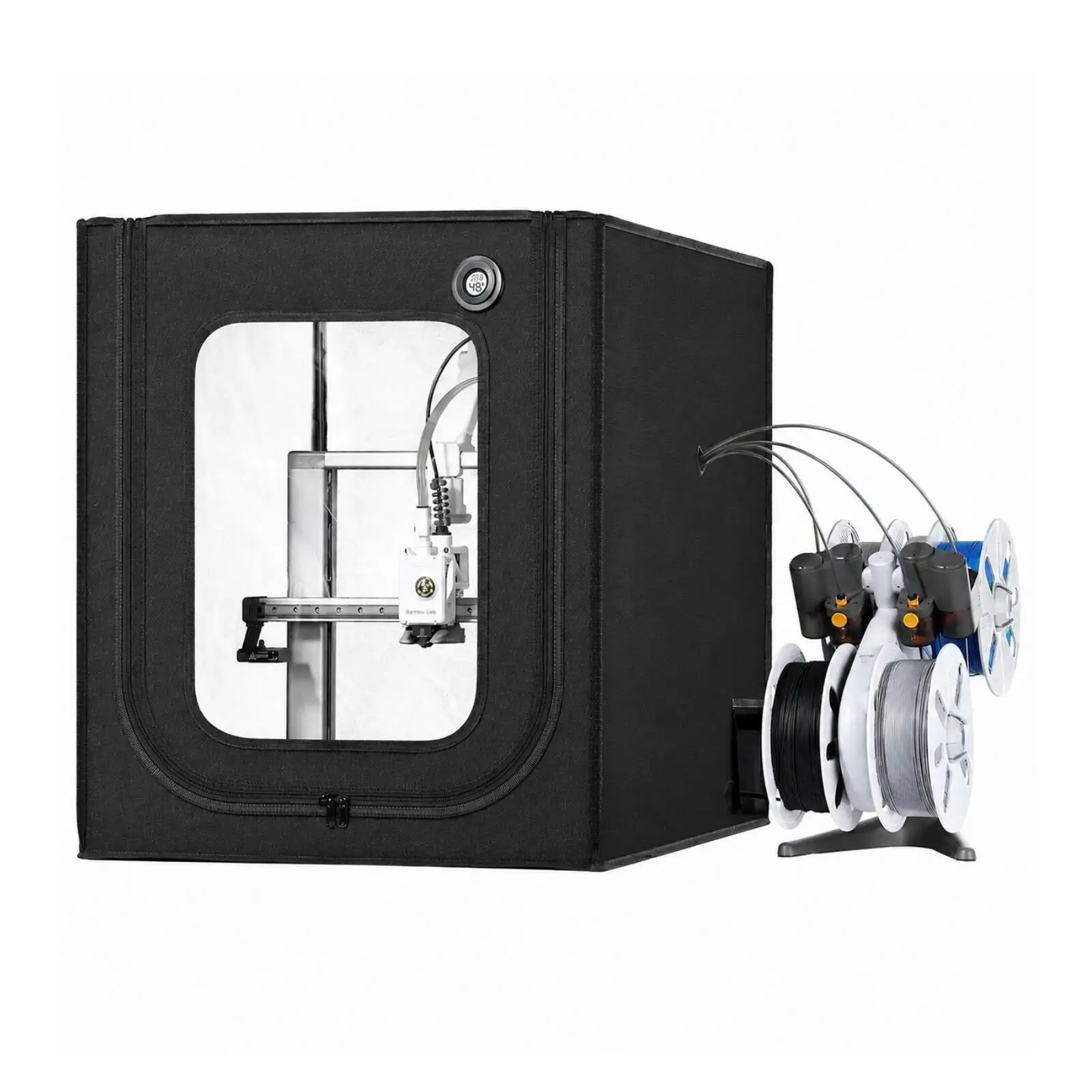 Noise-Reducing 3D Printer Enclosure | Transparent Viewing Window, Fire-Resistant Oxford Cloth, Printer Enclosure with