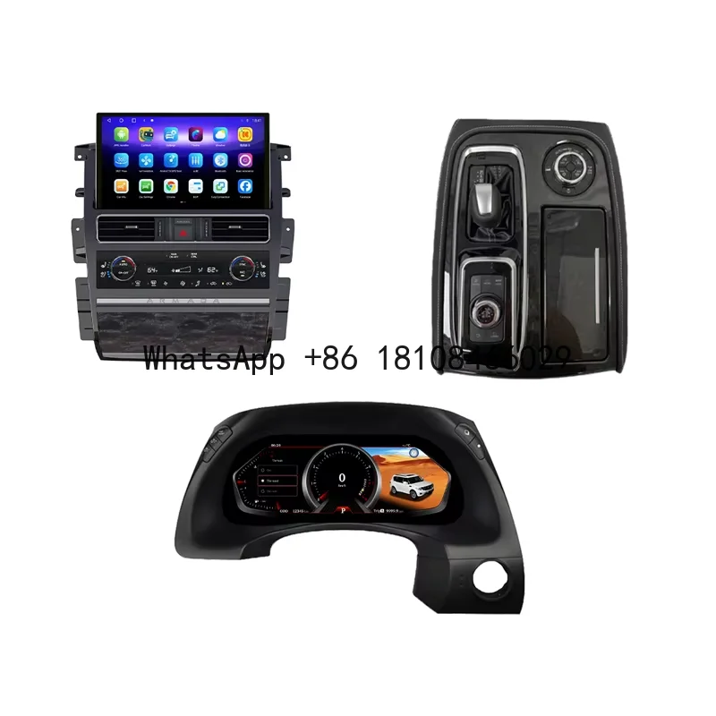 

Android12 Wireless Carplay Digital Cluster Interior Console Decorated with Handles and Panels Nissan Patrol Y62 Amanda