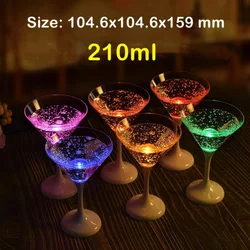 6Pcs 250/120/150Ml LED Cups Colorful Drinking Mugs Flashing Glowing Supplies Whisky Cup Induction Luminous Cocktail Party Decor