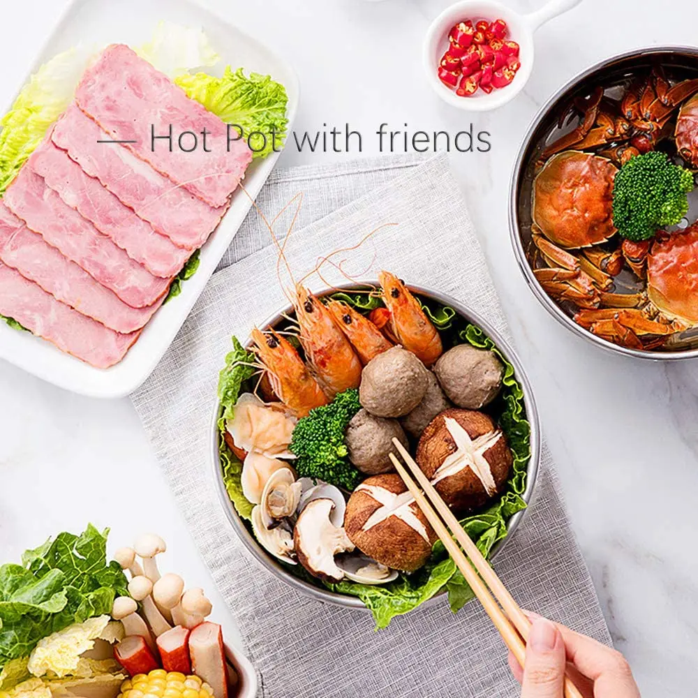 Foldable electric hot pot travel pot food grade silicone pot boiling water steamer camping office hotel cooking noodle porridge