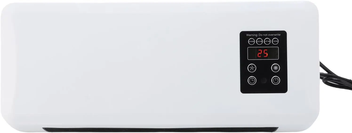 Haofy Wall Mounted Heater Cooler Energy Efficient 2 in 1 Climate Control Space Saving AC Heater Combo with Remote Timer for Bedroom, Bathroom, Office (US Plug 110V)