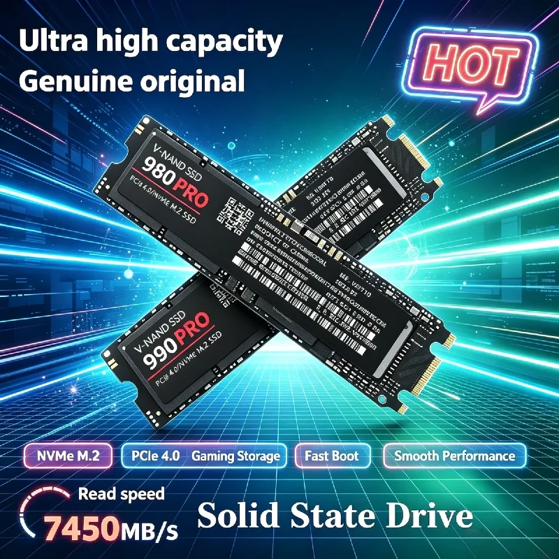 M2 NVMe NGFF SSD Hard Drive 500GB 1TB 2TB 4TB Internal Solid State Disk High‑Speed Data Storage For Gaming Laptop Desktop PC