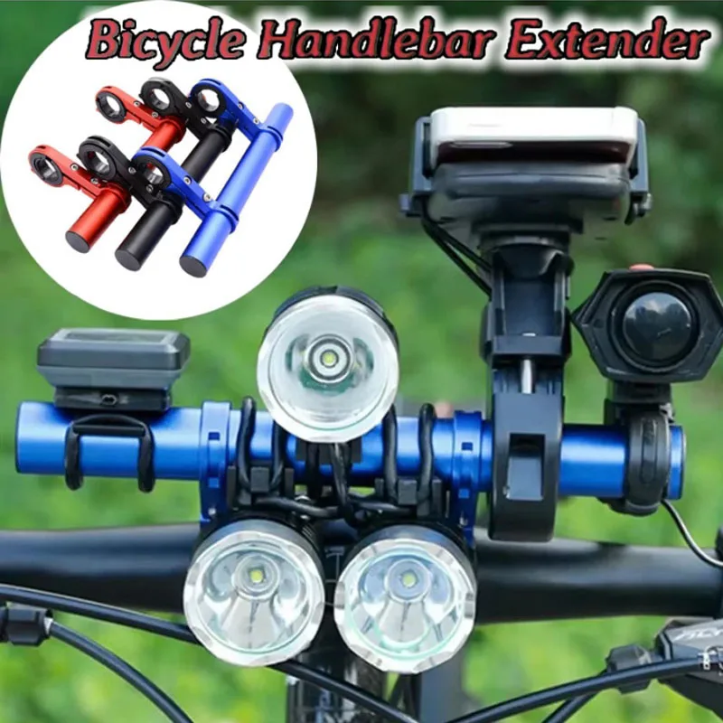 

Aluminum Alloy Bicycle Handlebar Extender Mountain Bike Bicycle Front Light Bracket Lamp Flashlight Accessories