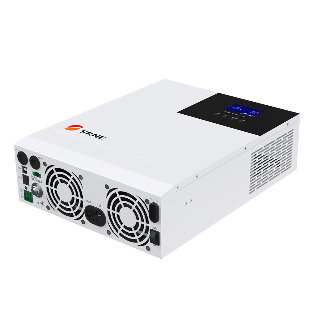 SRNE 3300W Hybrid Solar Inverter 220V/230V MPPT 80A 3300VA Pure Sine Wave Inverter Off-Grid Solar Inverter 24V Battery Charger