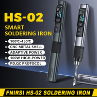 FNIRSI HS 02 Soldering Iron Smart Sleep IPS Color Display Screen 100-450℃ Soldering Rework Station PD100W Portable Repair Tool