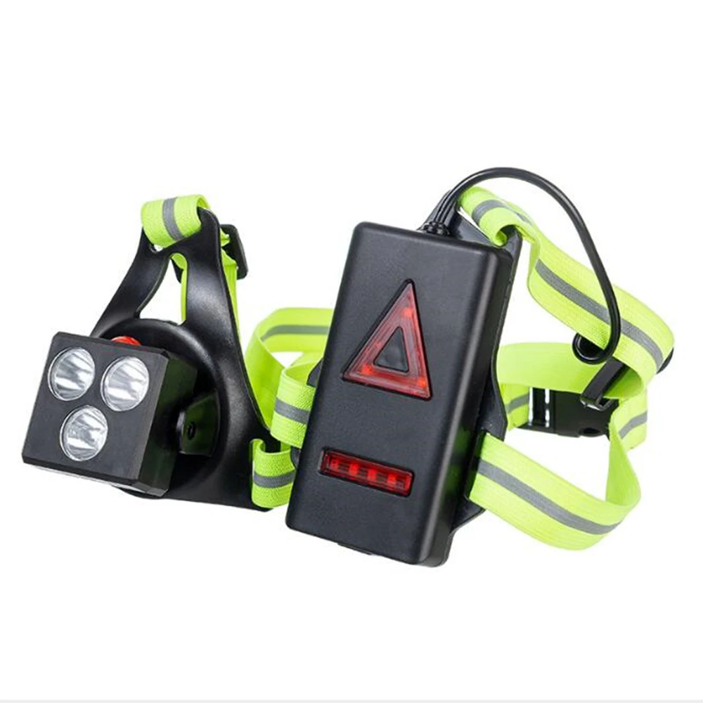 

USB Bright Waterproof LED Safety Night Chest Running Light with Red Taillights for Night Runners Jogging Dog Walking