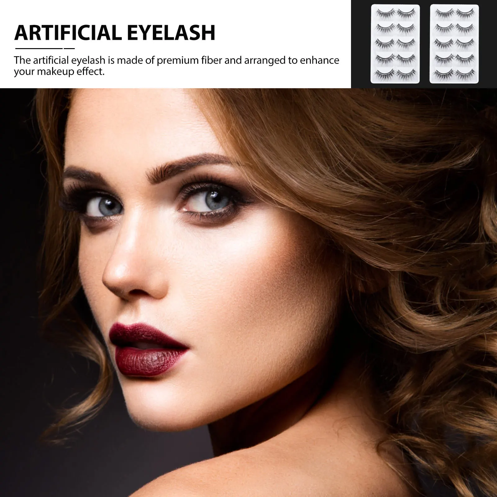 5 أزواج من الرموش الصناعية المتلألئة، إكسسوار مكياج ناعم طبيعي، رموش من الألياف الاصطناعية للنساء، رموش مزخرفة كثيفة وخفيفة الوزن #1