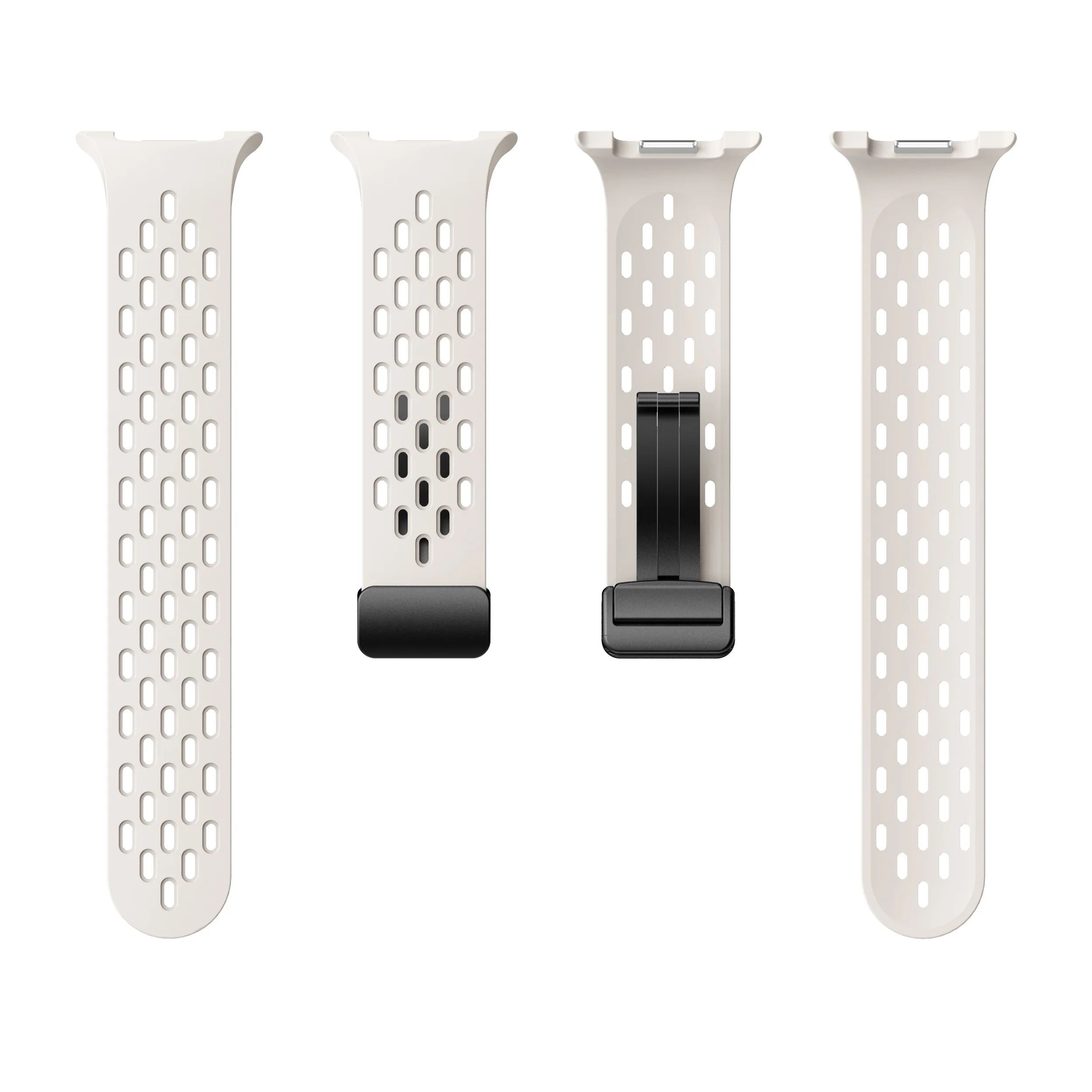 Oddychający silikonowy pasek do Samsung Galaxy Watch8 44mm / 40mm / Watch8 Classic 46mm z wieloma otworami i magnetycznym zapięciem - St