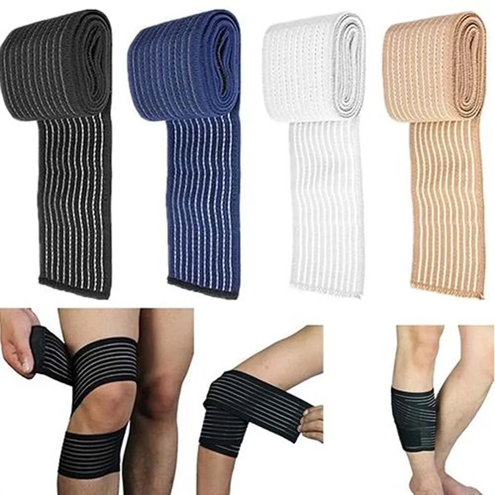 Tape Thigh Wrist Compression Bandage Calf leg Wraps Support Protector Knee Pads Elbow protector pads Ankle brace support