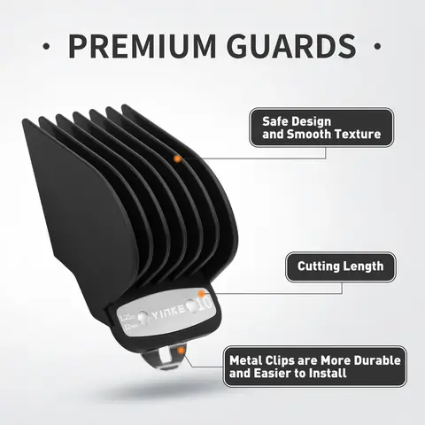 Peine de límite grande Yinke de 32mm, 38mm y 51mm para protectores de cortadora de pelo Wahl, peines guía de corte para barbería, accesorio para cortapelos eléctricos
