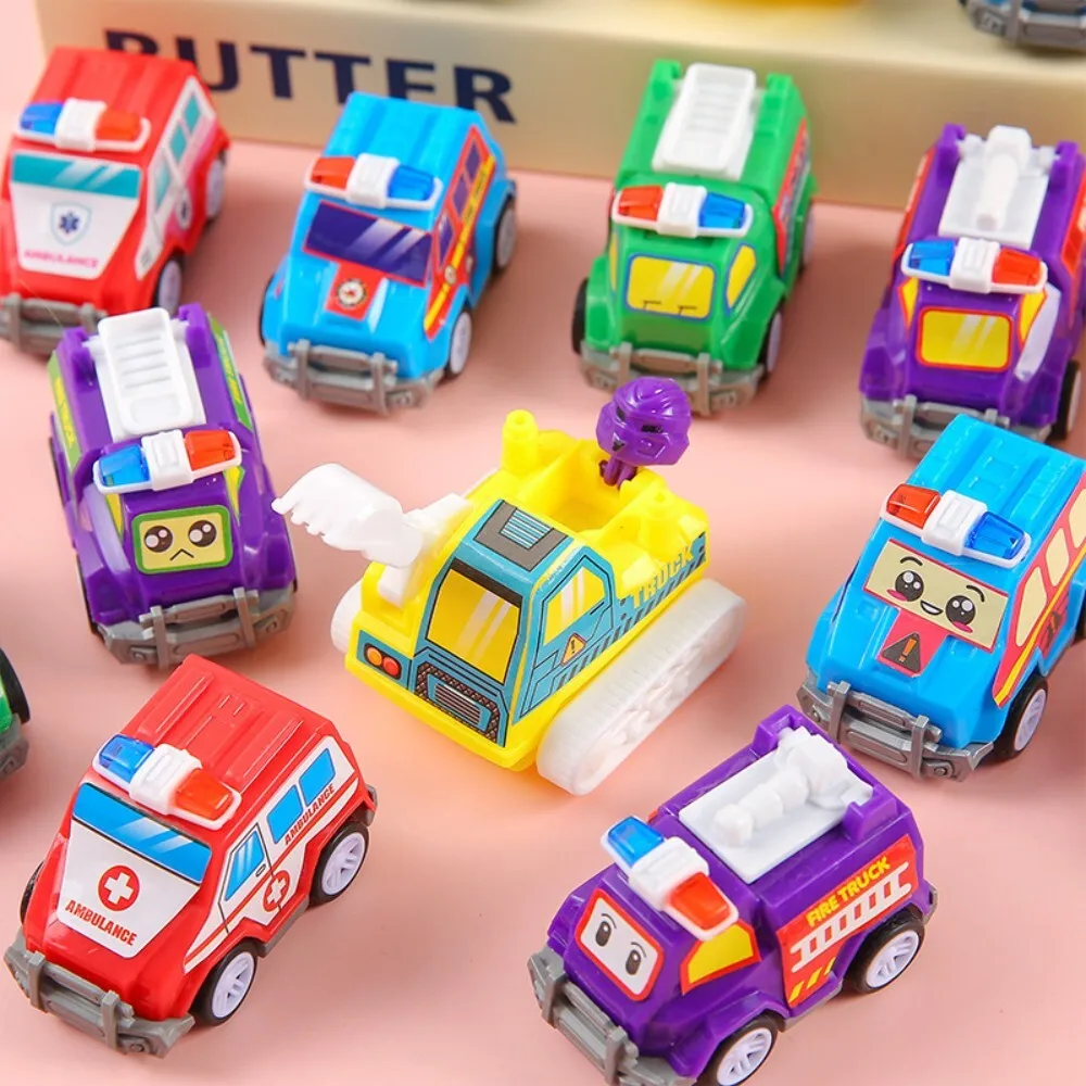 Mini Pull Back Brandweerwagen Speelgoed voor kinderen Duurzaam plastic noodvoertuig voor fantasiespel Verjaardagscadeau voor peuters