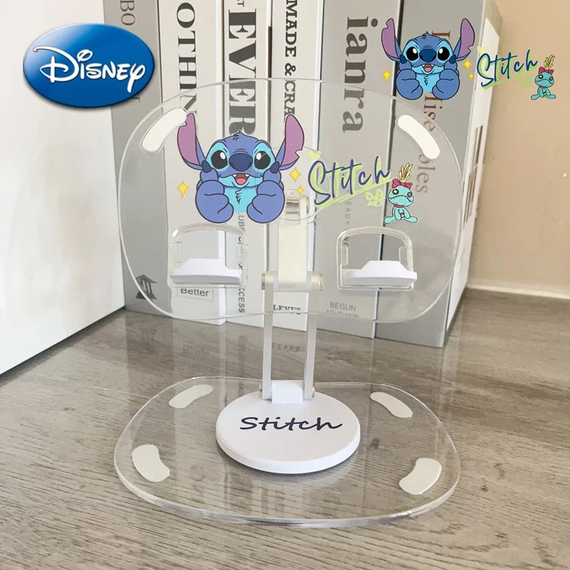 

Disney Stitch Telescopic Phone Bracket Cute Cartoon Figures 720 Degree Rotation Transparent Desktop Tablet Stand Adjustment Gift