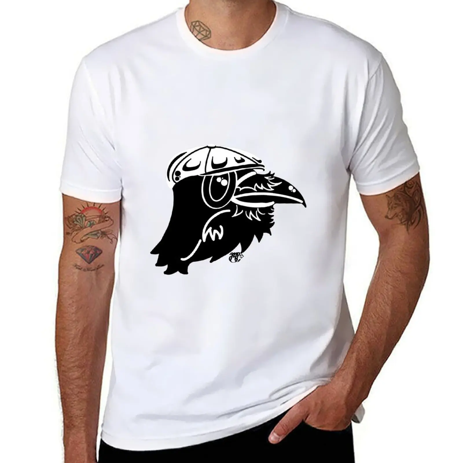 

Peck the Raven T-Shirt black cotton t-shirt plain for man package man t shirt luxury T-Shirt