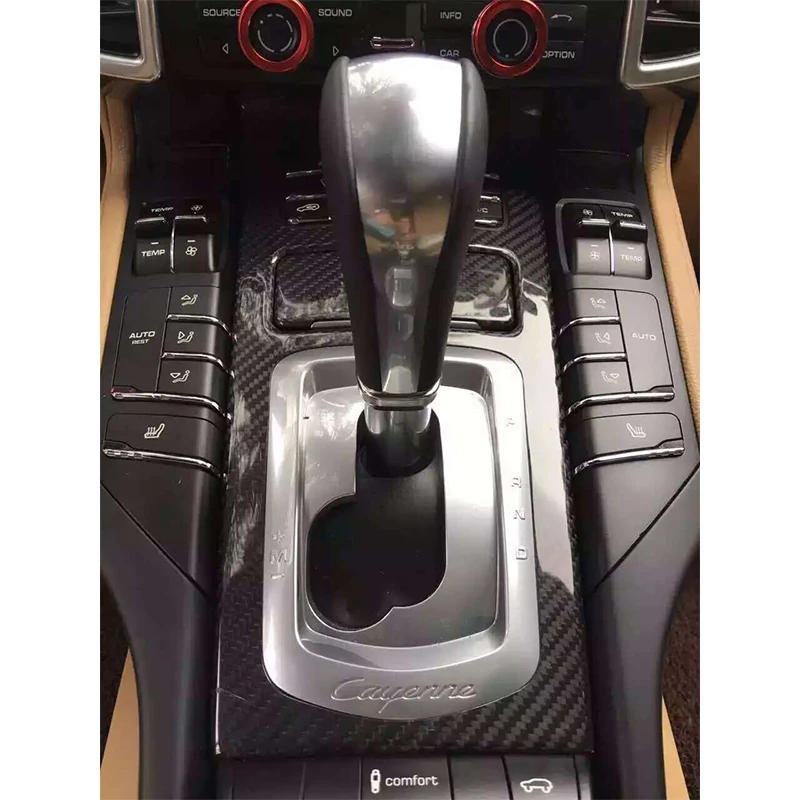

Для Porsche Cayenne Dry Carbon Fiber Interior, 9 шт., накладка на приборную панель, консоль 2011-2017, автомобильные аксессуары, интерьер cayenne