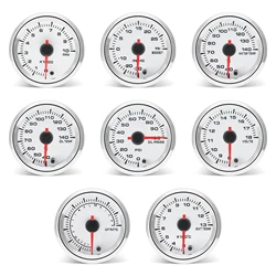 7colors Backlight Car Boat Instruments RPM Meter Tachometer 12v Auto Voltmeter 52mm Water Oil Temperature Gauge Car Accessories