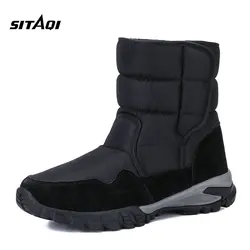 Stivali da neve da uomo invernali Warm Plush caviglia Botas Hombre Long Fur Sneakers da uomo impermeabili antiscivolo calzature Casual da esterno taglia 48