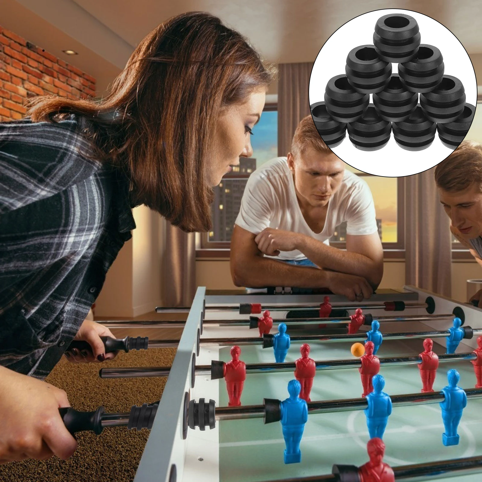 

10pcs Eco Plastic Beer Barrel Rubber Pass Foosball Table Accessories Football Machine Desk Game Parts
