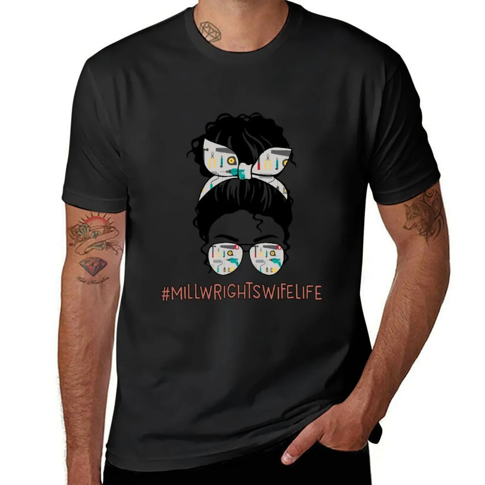 

Millwright wife life T-Shirt quick drying hippie clothes cute tops Blouse Short sleeve tee men