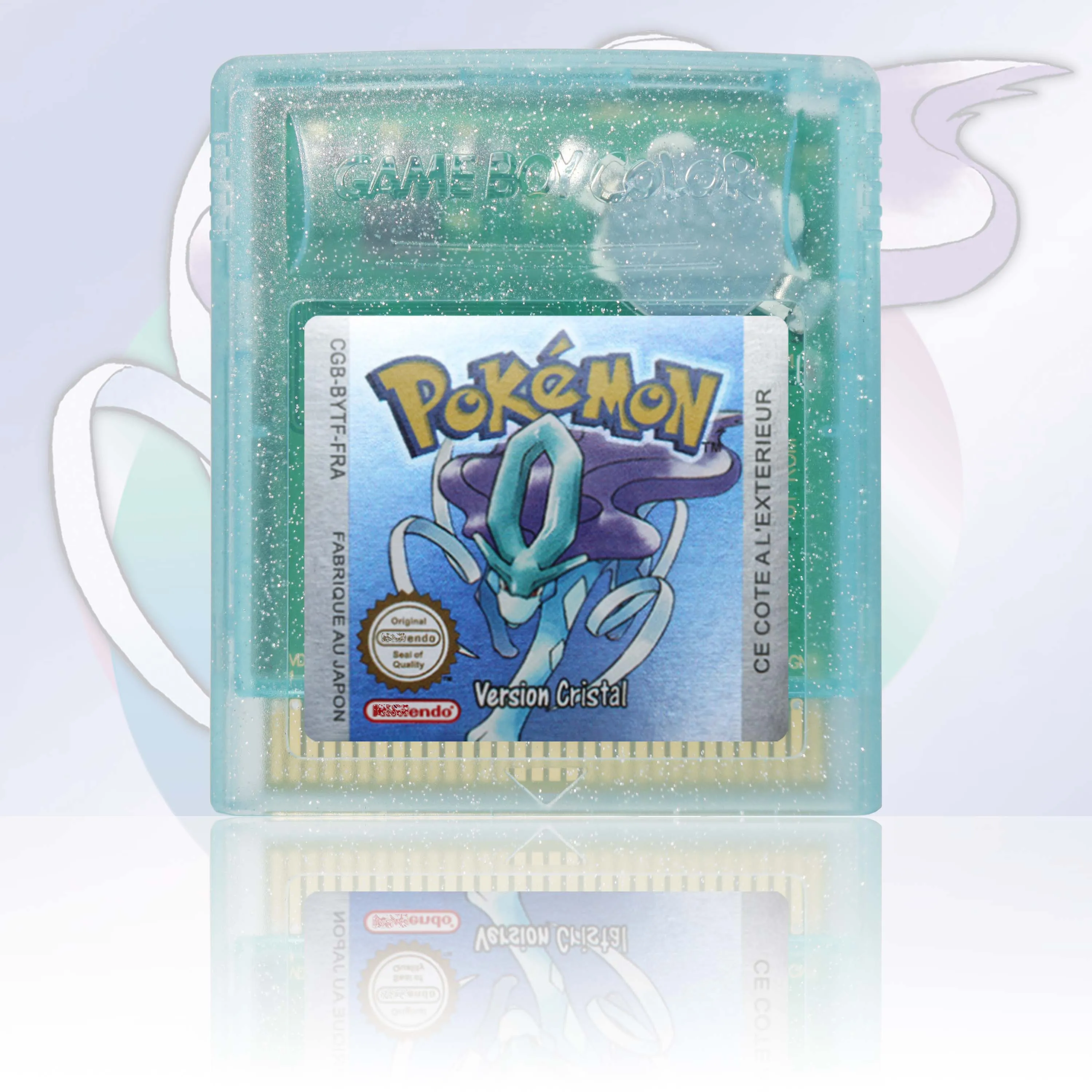 FRA Version Pokemon Rouge/Bleu/Jaune/Or/Argent/Cristal/Vert Game Cartridge GBC Video Game Console Card High Quality with Battery