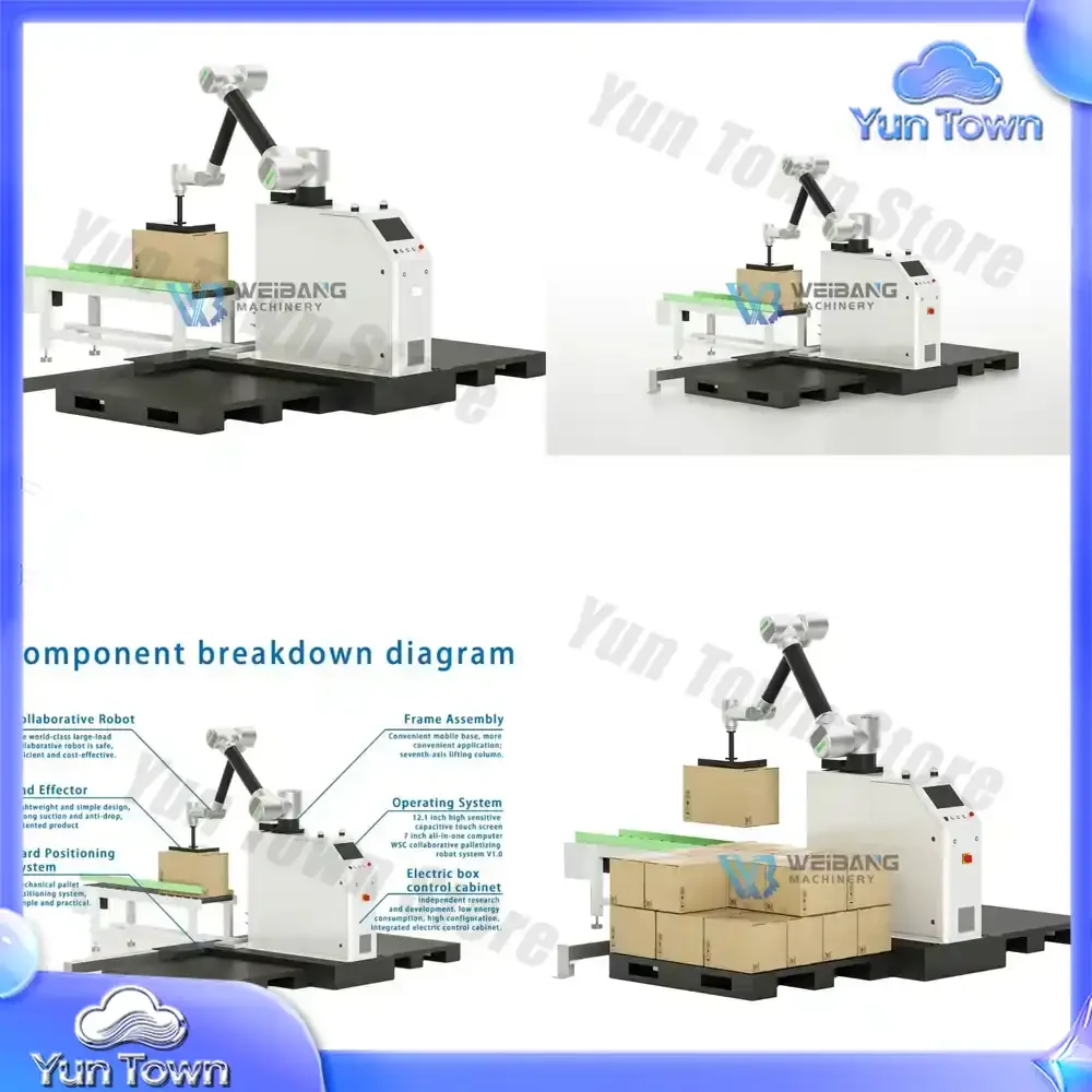 Full Automatic Robotic Palletizing Systems for Carton Case Box Bag Stacking Machine Robot Palletizer Machine industrial