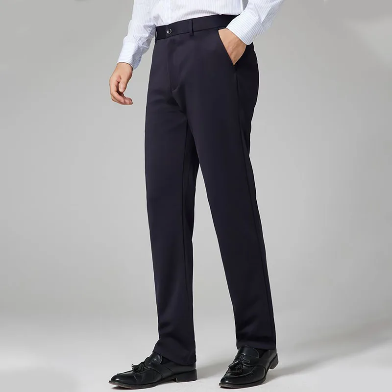 Slim Casual Pants Men Autumn Anti-wrinkle-free Elastic Straight-leg Pants Business Wear