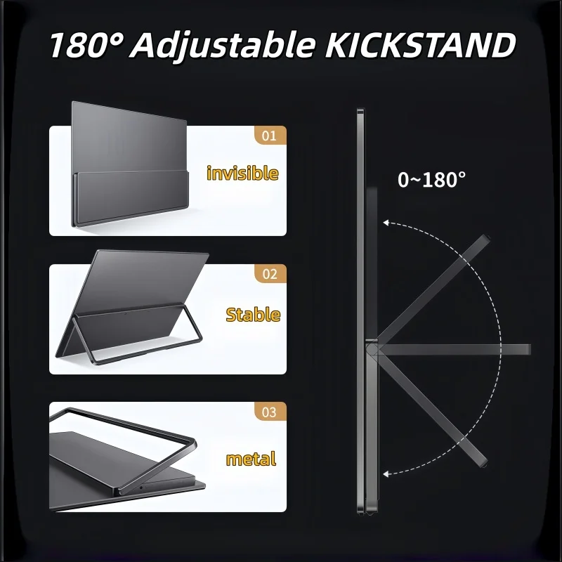 شاشات ألعاب محمولة UPERFECT QLED 18.4 تعرض 4K 60 هرتز USB C HDMI لأجهزة الكمبيوتر المحمول PS5/4 Switch Mac Xbox شاشة تمديد ثانية